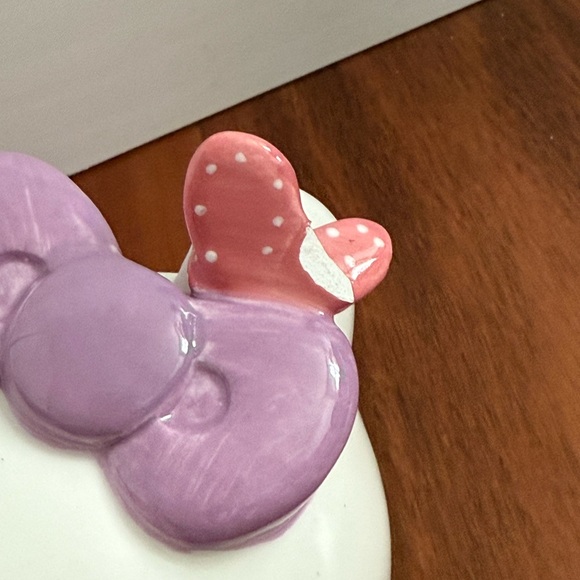 Damaged-Hello Kitty Blue Sky Ceramic Planter With Daisy Flowers Butterfly Detail - Picture 8 of 9